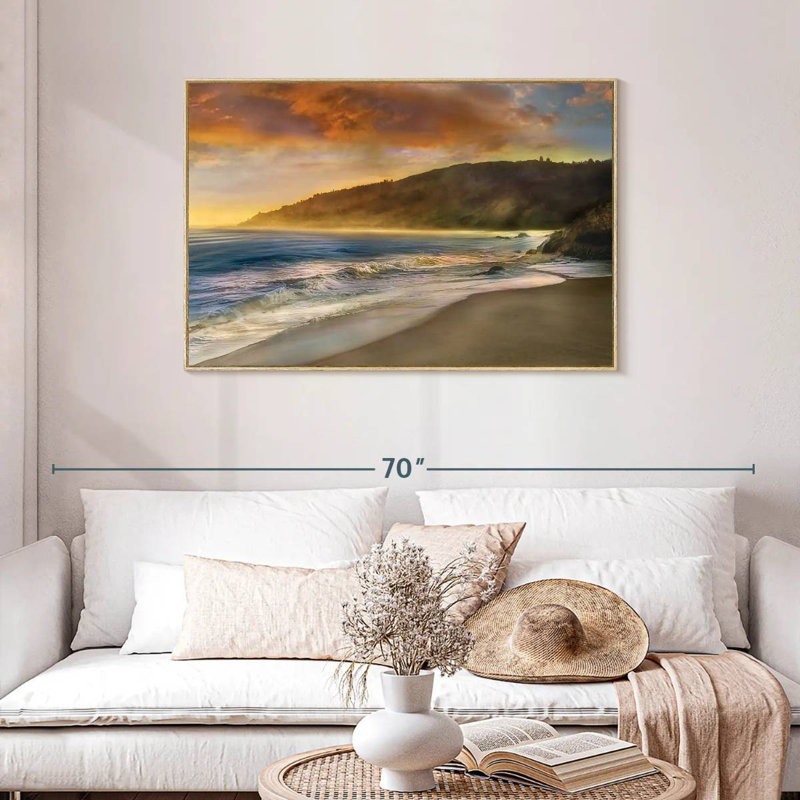 Malibu Sun, Cadre flottant en bois naturel, 43 po x 29 po