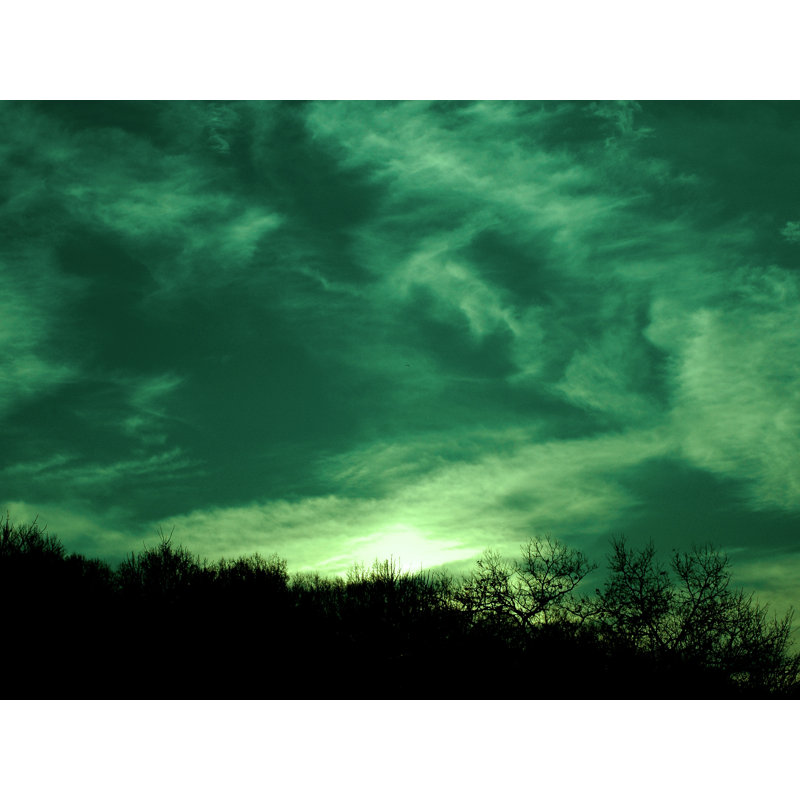 Green Sunset Print by Adam Sherbell, 24" H x 32" W