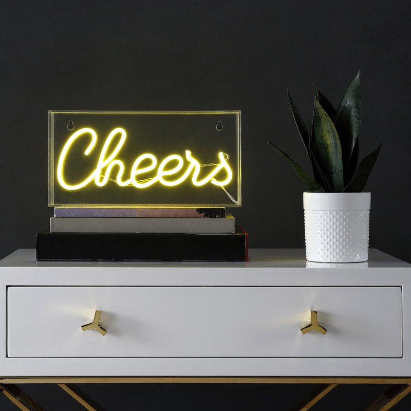 Cheers 5.9" LED Neon Sign