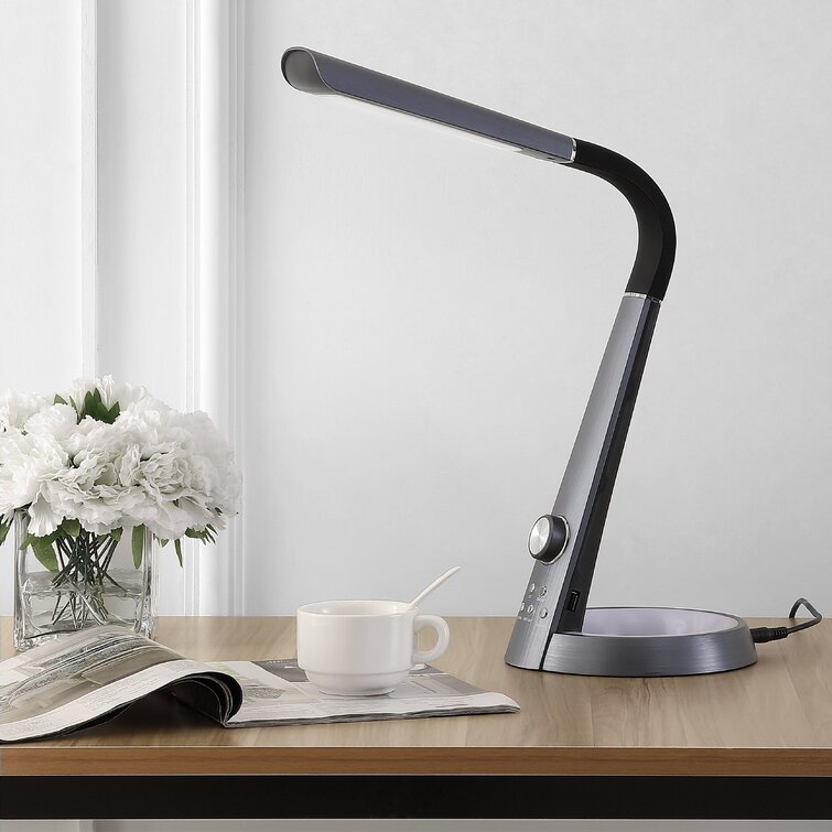 Ultrabrite Silver Modern Style Desk Lamp With Mood Light