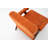  Mid Century Modern Accent Chair – Solid Wood Frame, Tufted Orange Polyester Upholstery with Thick Cushion