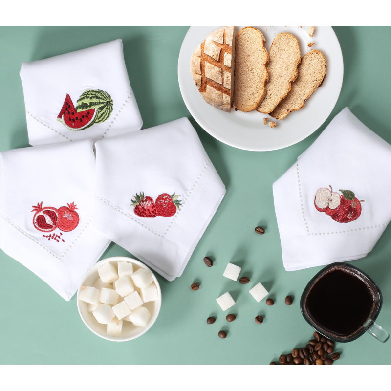 Premium Cotton Fabric Dinner Napkins - Machine Washable 