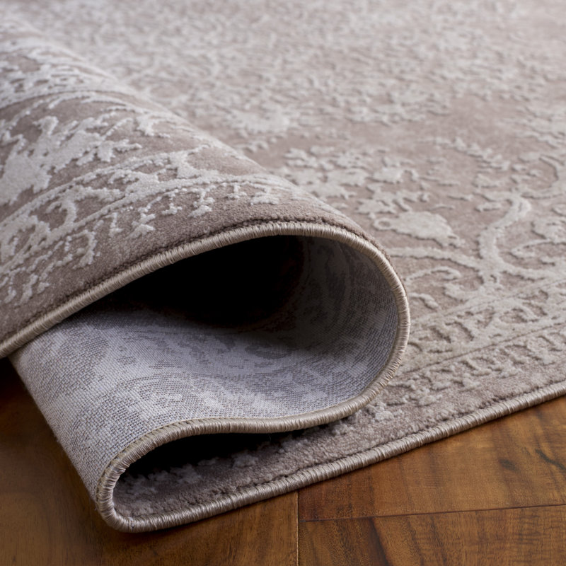 Calidia Oriental Beige/Cream Area Rug, Round 8'