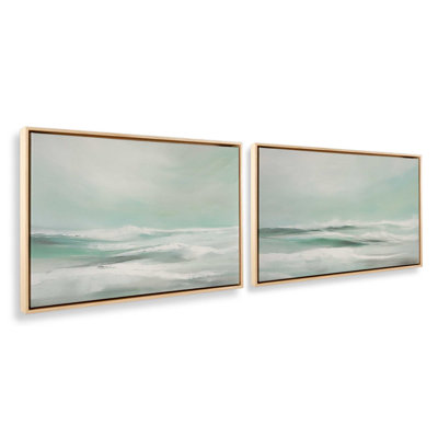 Serene Swells, ensemble de 2 toiles encadrées