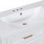 Rangement de salle de bain, meuble-lavabo simple avec lavabo en résine, armoire de salle de bain avec deux portes à fermeture douce pour la salle de bain-106834888