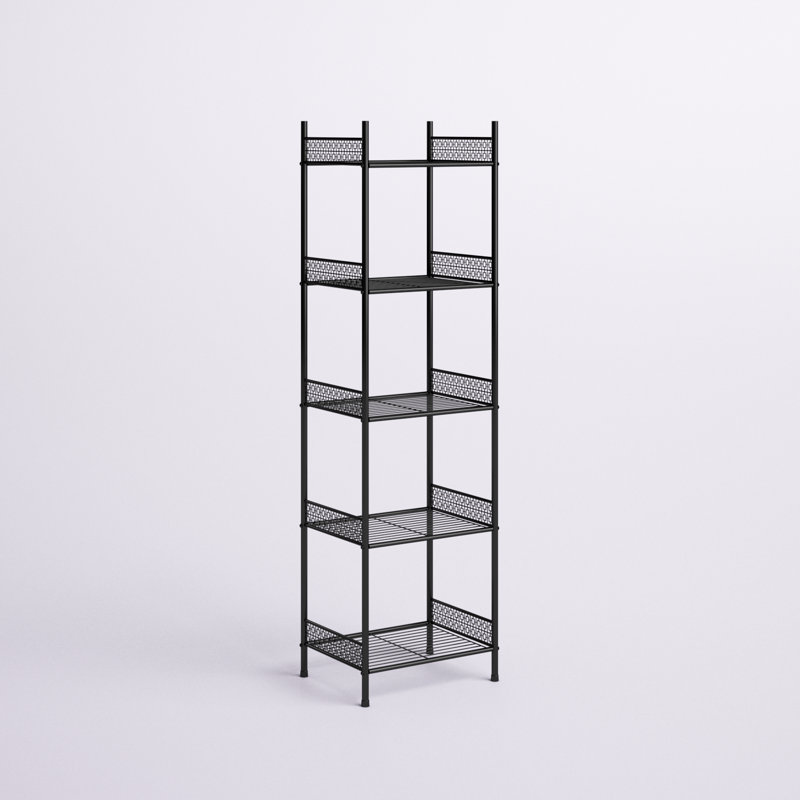 Moffitt 57" H x 12.6" W x 16.3" D 5 Tier Wire Shelving Unit Metal Storage Organizer Rack