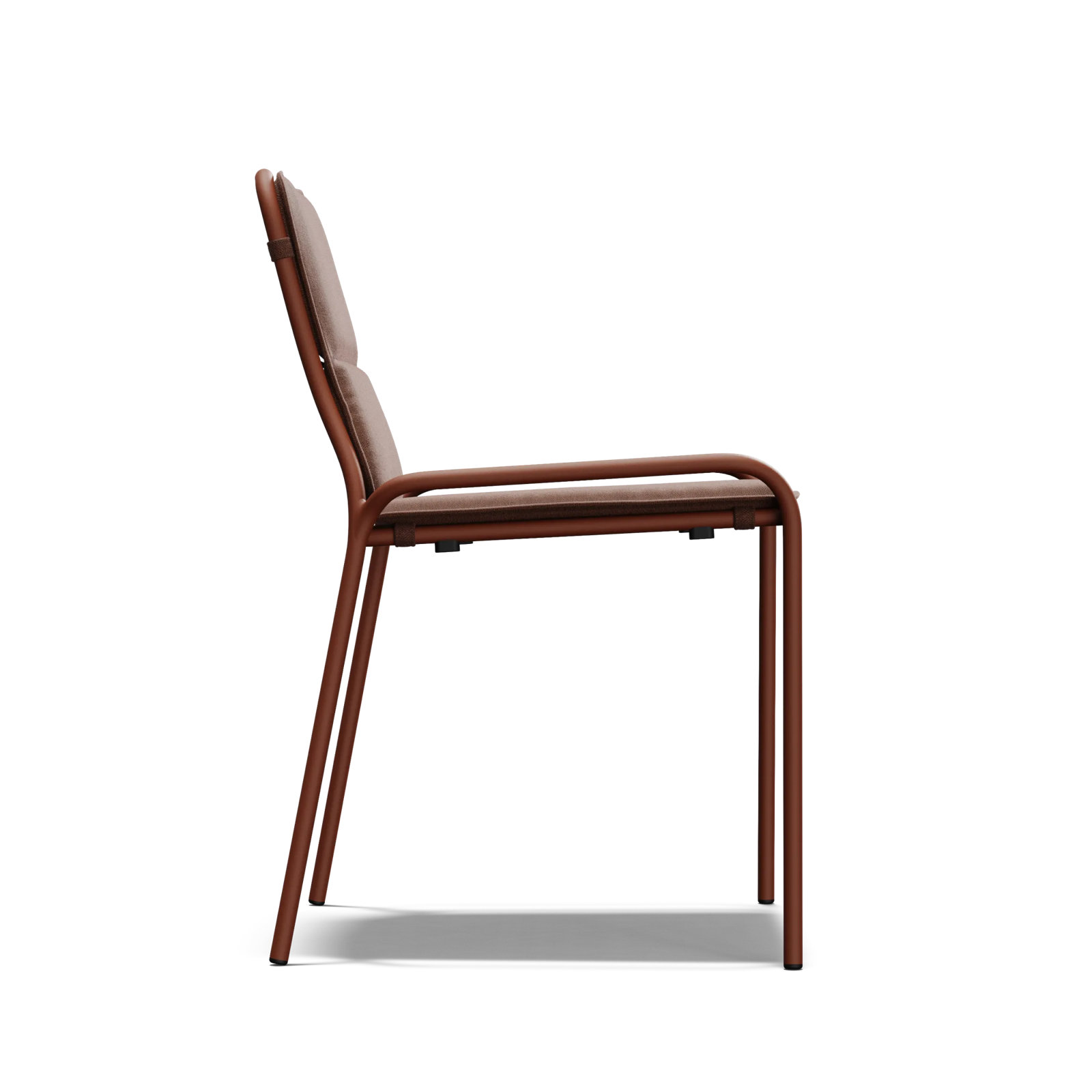 XY Premium All-Weather Wicker Outdoor Stacking Dining Side Chair with Sunbrella® Cushion, Rust