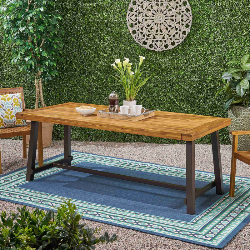 Table de salle à manger d'extérieur, Teck