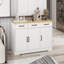 Armoire blanche avec 3 tiroirs et portes, style buffet pour la chambre à coucher - blanc, option polyvalente, finition exquise