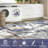 Machine Washable Rug – Non-Slip Low Pile Foldable Soft Modern Abstract Carpet for Entryway Bathroom Laundry Room Blue.-861935733