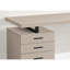 Bureau d'ordinateur, bureau personnel, ordinateur portable, installation à gauche, à droite, tiroirs de rangement, L 48 po, travail, métal stratifié noyer, contemporain, moderne-111949717