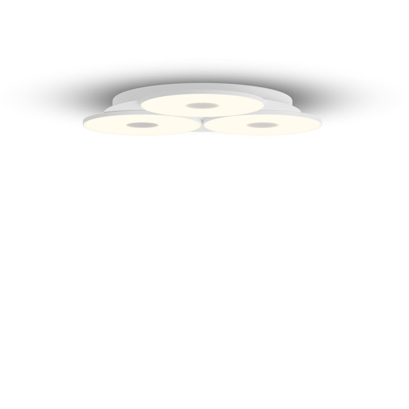 Suspension circulaire Yurei 3 (sans abat-jour), Blanc mat
