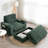 Oversized Chaise Lounge Indoor,Faux Rabbit Fur Sofa Bed with Storage Ottoman and Armrests-2020541930