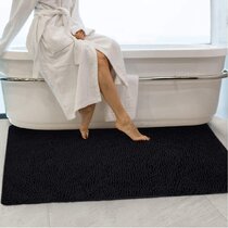 Clarissa Solid Color Bath Rug Eider & Ivory