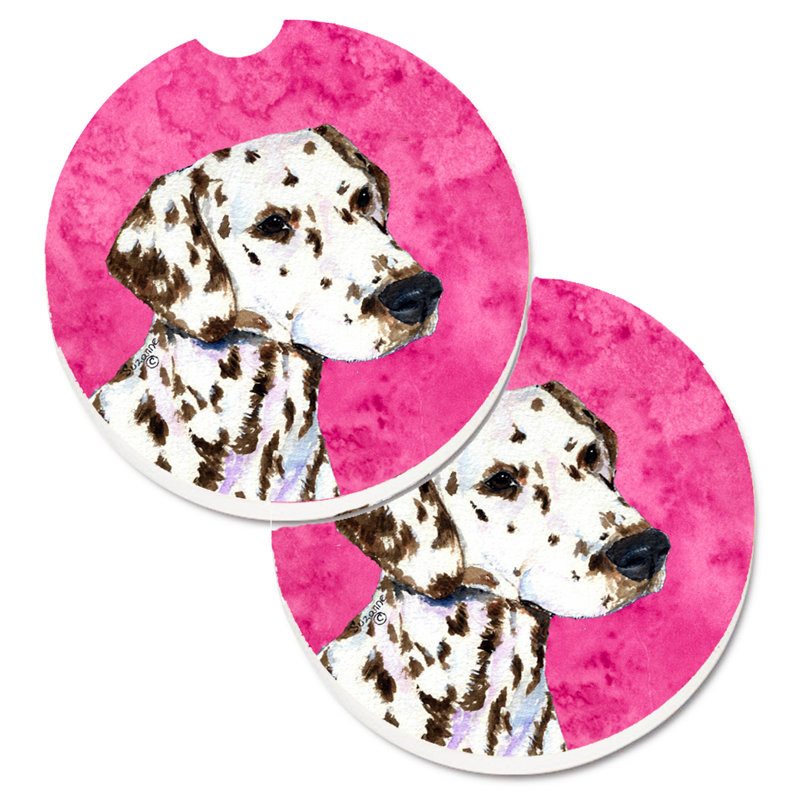 Sous-verre barbu collie voiture, Dalmatien