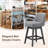 360°Bar Counter Stool with Solid Wood Frame-1518175754