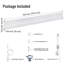 Luminaire sous-meuble DEL mince EdgeForm 42 po à intensité variable, connectable, câblé ou enfichable