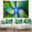 Tapisserie florale à motif d'étoile verte-28495728