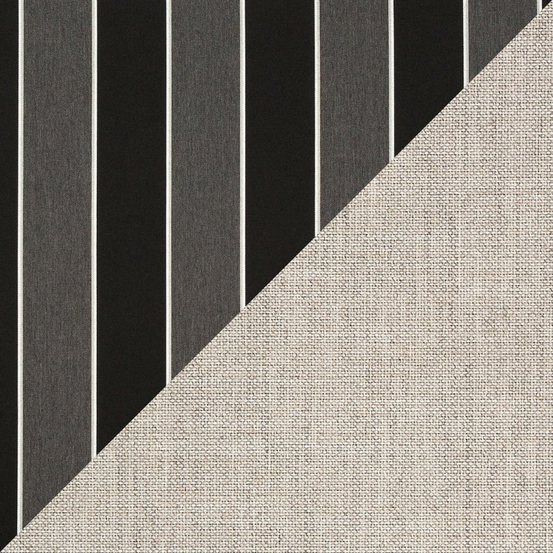 Grinell Striped Outdoor Reversible Throw Pillow, 18" x 18"