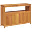 Console de jardin rustique en acacia massif avec portes pour 2 personnes vidaXL, durable et résistante aux intempéries avec finition huilée, rangement intérieur pour entrée extérieure, mobilier de patio moderne, 43,3 po x 13,8 po x 29,5 po-1093600142-1093600143