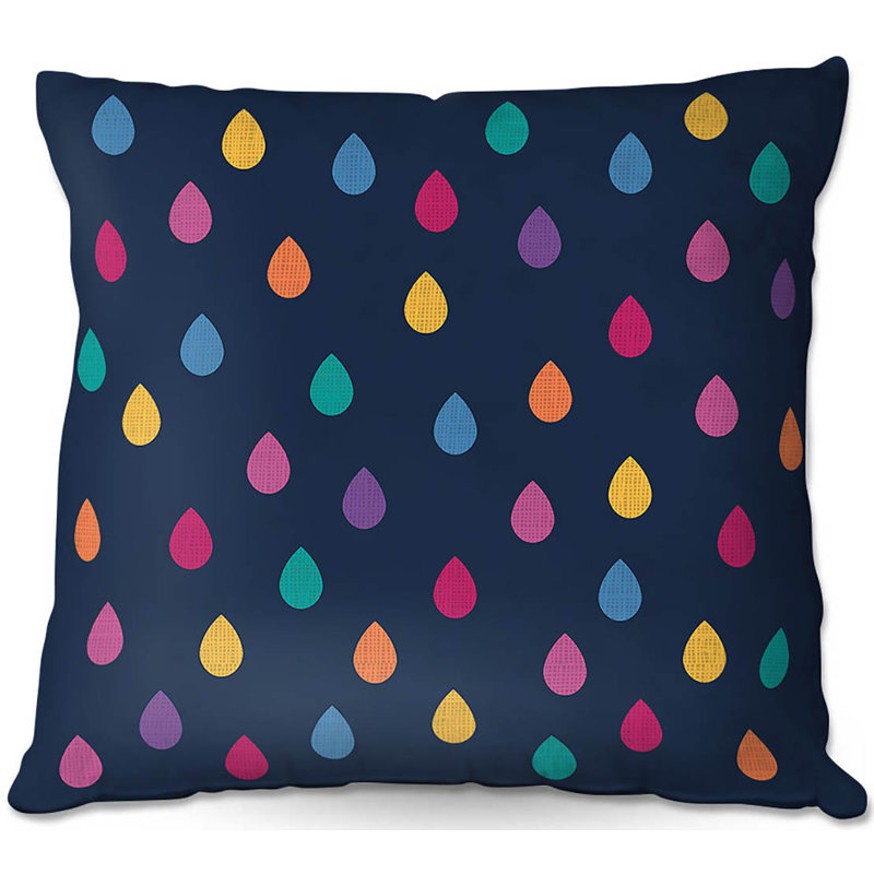  Coussin décoratif Couch Raindrops, 16 po x 16 po