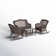 Metzinger 4 Piece Rattan Wicker Seating Group