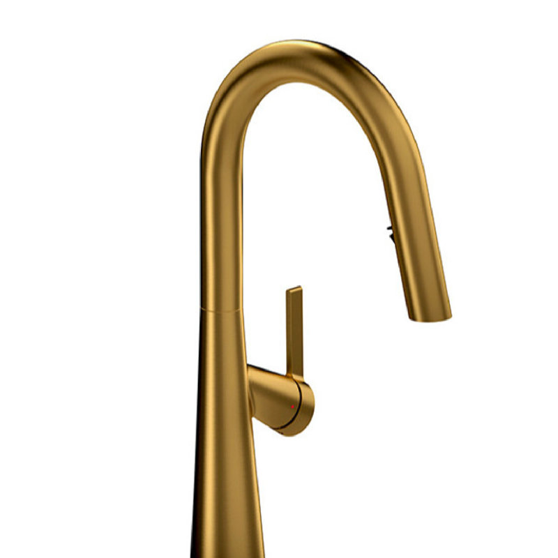 Ludik Single Lever Kitchen Mixer, Brushed Chrome