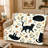 1Pcs Black Cat Floral Print Flannel Blanket – Single-Sided;Vibrant and Artistic DesignLightweight CozyPerfect for Sofa Couch DecorationIdeal Pet Lovers Home AccentsA Delightful Gift. Bedding and sofa items-136364939