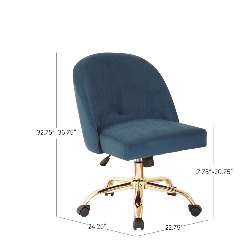 Polyester Blend Task Chair, Polyester Blend Azure