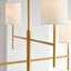 Barbara Barry Key 6 Light Dining Room Chandelier With White Linen Shade-920935018