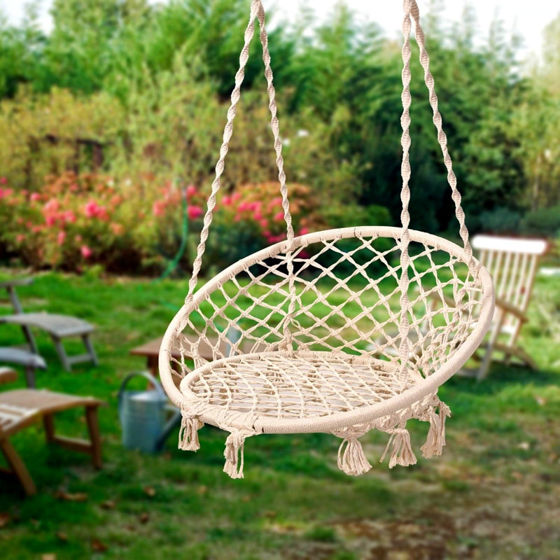 Katharine Deluxe Hammock Swing Chair, White