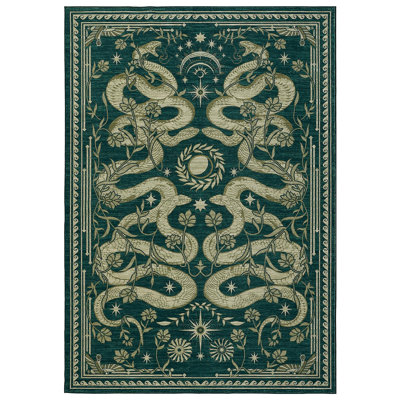 Living Room Rug Snake Area Rug Non Slip Washable Rugs Stain Resistant Design Non Shedding Floor Carpet for Dining Room Nursery