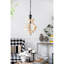 Lustre en bois de style campagnard blanc vieilli de style campagnard Chandeliar, ampoule non incluse