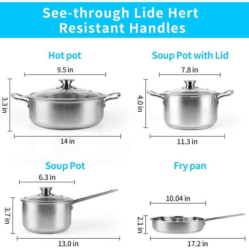 7-piece Stainless Steel Cookware Set