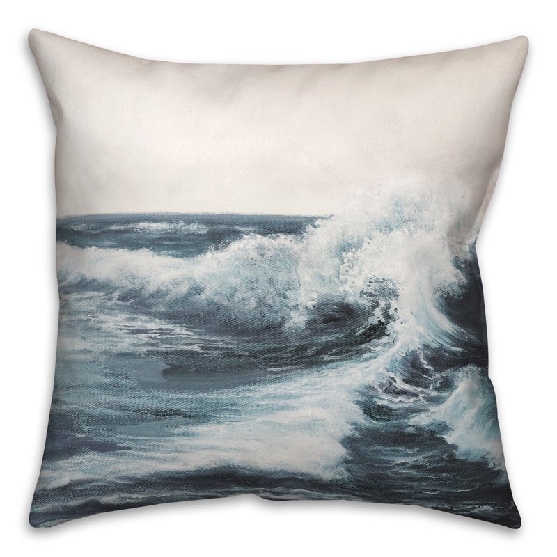  Housse et insert de coussin d'extérieur carré Crashing Waves