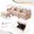 Boneless Oversized Sectional Sofa Cloud Couch, Modern Chenille L Shaped Couch With Comfy Modular Design And Moveable Ottoman-1705012093
