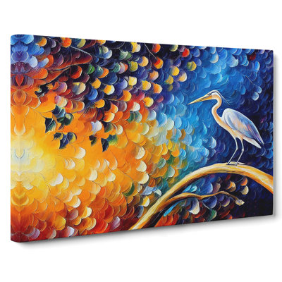 Heron Bird Abstract Vol.3 - Wrapped Canvas