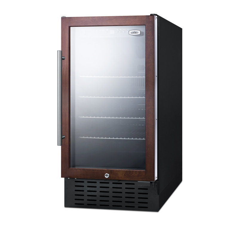 Summit Appliance 17.75'' W Freestanding 108 Cans (12 oz.) 2.7 Cubic Feet Beverage Cooler with Glass Door