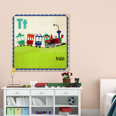'Train' Print on Wrapped Canvas