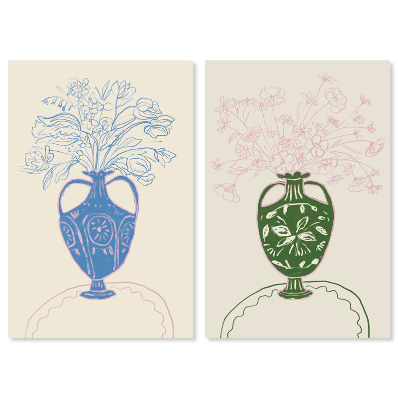 Flower Sutdio Set Set by Oliver Gal, 24" H x 16" W, Gallery Wrapped