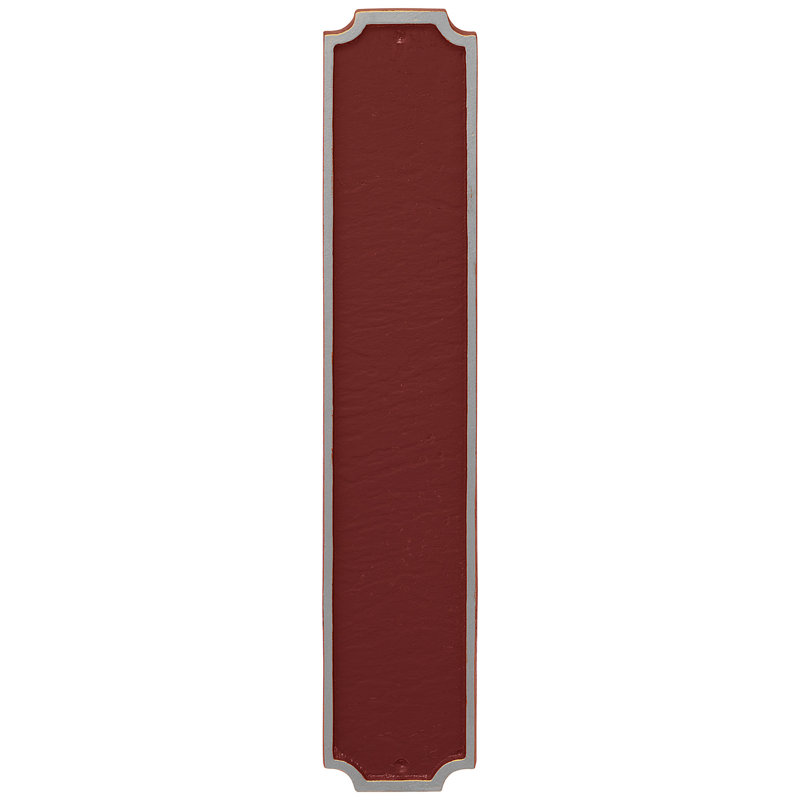 Plaque d'adresse colonne Princeton, Oui, Rouge brique / Argent