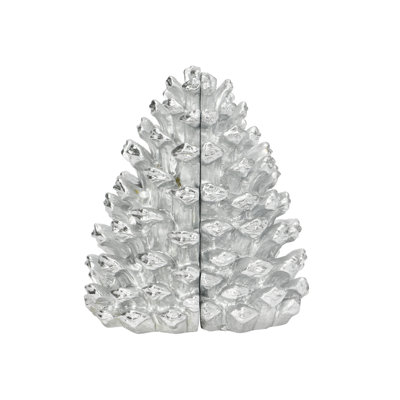 Resin Pinecone Bookends