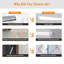 10Inch Under Cabinet Lighting, 24LED Cool Wireless Rechargeable Light for Kitchen, Closet, Stairs