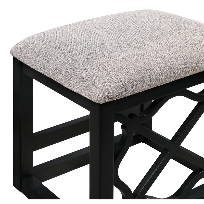 Ensemble de bureau et tabouret avec bureau à roulettes 3 pièces avec roulettes et 2 ports de chargement