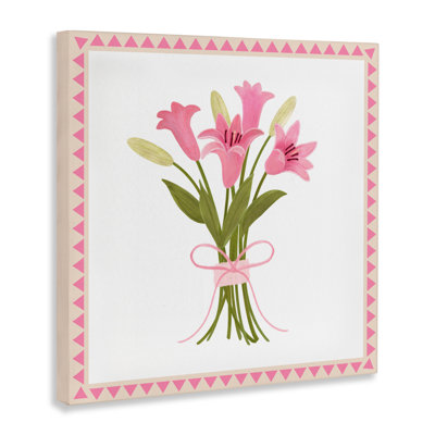 Pink Spring Lily Bouquet Canvas, design by Adrienne Morris
