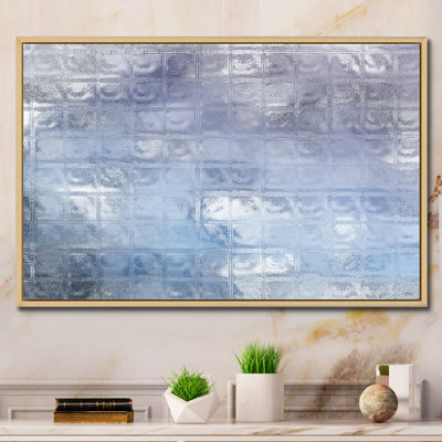 «Abstract Blue Glass Design», reproduction de cadre photo sur toile