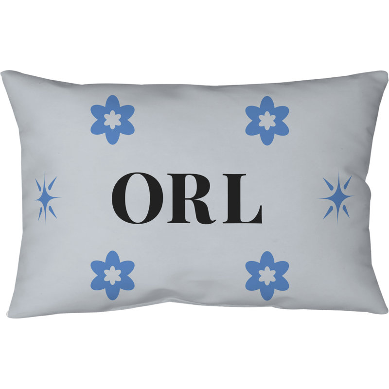 Coussin 17 po x 18 po, Argent, noir, bleu, couleurs de basketball Orlando