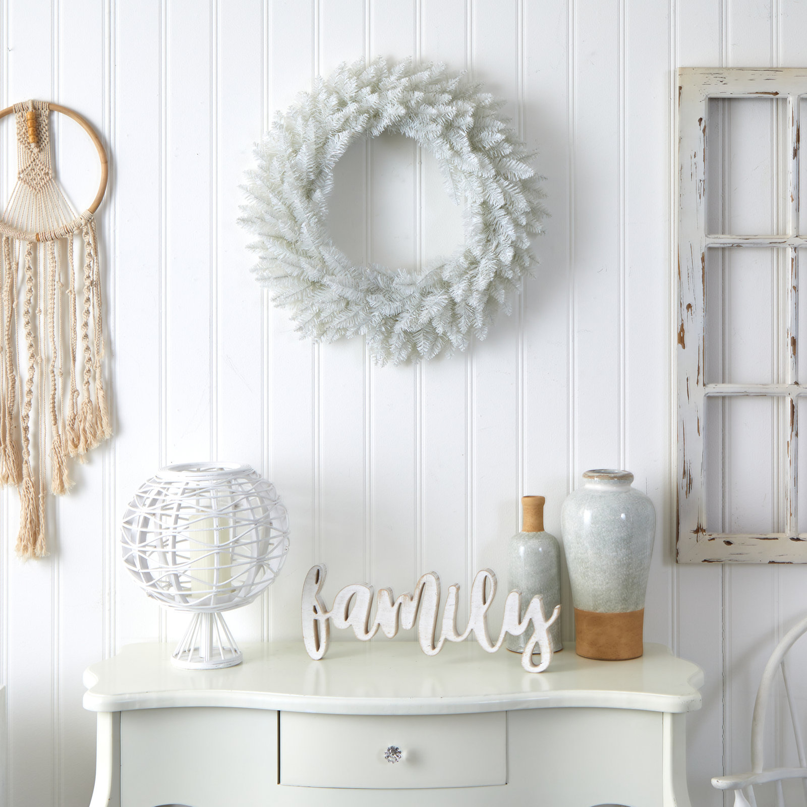 Faux Lighted Spruce 24'' Wreath