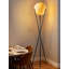 Lampe sur pied en forme de lune 66 po avec trépied, abat-jour givré et ampoules blanc chaud incluses, lumière de 66 po pour un salon, une chambre ou un bureau