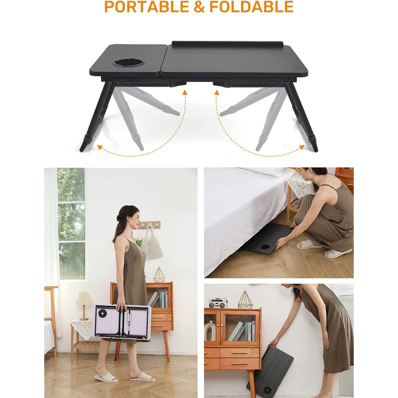 Dual-Panel Laptop Desk for Couch – Adjustable Angle Sofa Bed Table with Mouse Platform